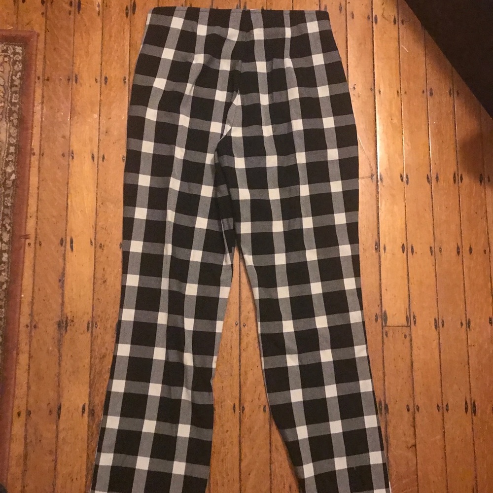 Gap High rise crop Flare plaid pants
